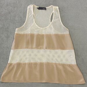 Myne by Ashley Ann Racer Back Mesh Tank Top